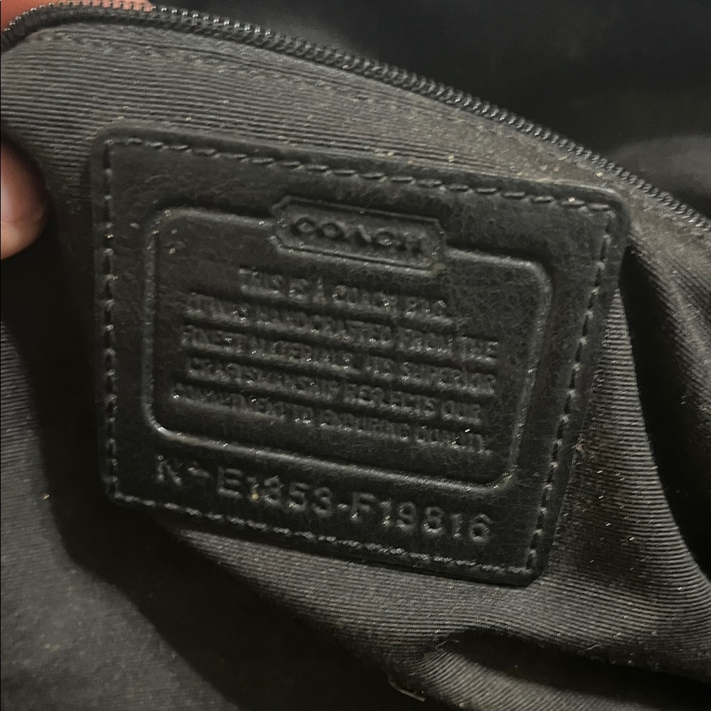 Coach Black Signature Tote with Logo Plaque - Picture 6 of 7